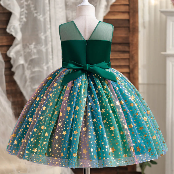 Amaryllis Rainbow & Stars Sparkly Special Occasion Dress