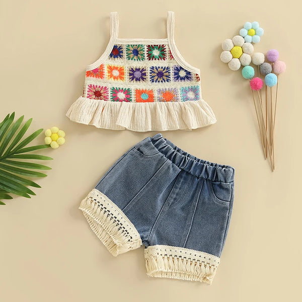 Flower Child Adorable Short Set for Babies, Toddlers, & Little Girls