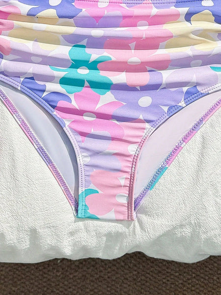 Flower Goals Lavender Ruffles Tankini for Girls & Tweens