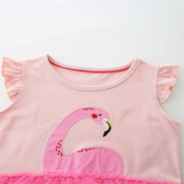 Flamingo Princess Pink Tulle Twirl Dress