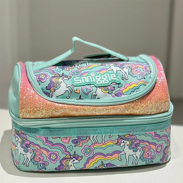 Smiggle® Pastel Unicorn Sparkly Extra Large Capacity Backpack & Accessories