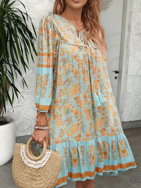 Annie Floral Boho Shift Dress for Women & Teens