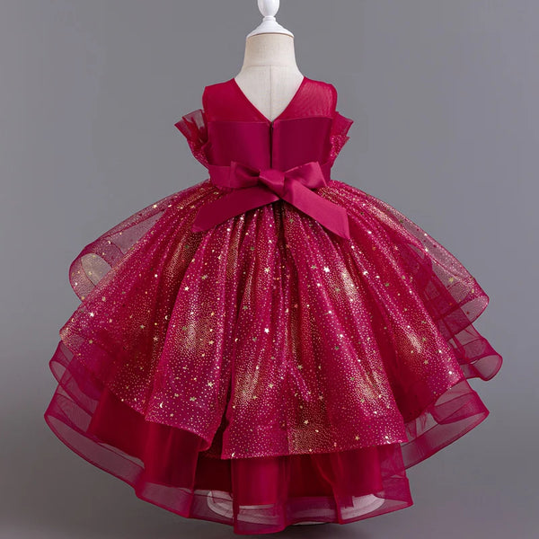 Hermione High Low Sparkle Special Occasion Dress for Girls