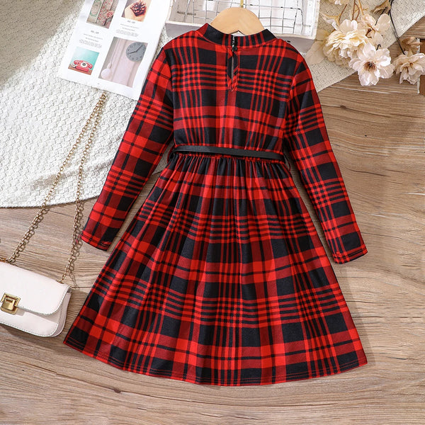 The Preppy Plaid Dress & Belt for Girls