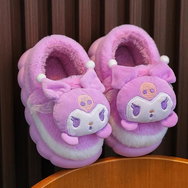 So Chic Hello Kitty™, Cinnamoroll™, or Kuromi™, & MyMelody™ Fluffy Slipper Slides for Girls