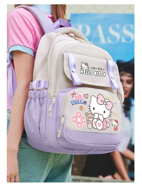 Hello Kitty Two-Tone Large Capacity Backpack