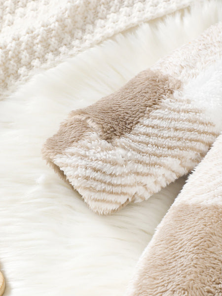 Iris Cozy Hooded Plaid Romper Jumpsuit for Baby Girl