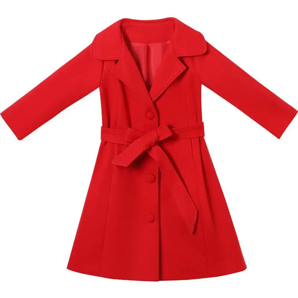 Maria Longline Dressy Wool Blend Coat for Girls