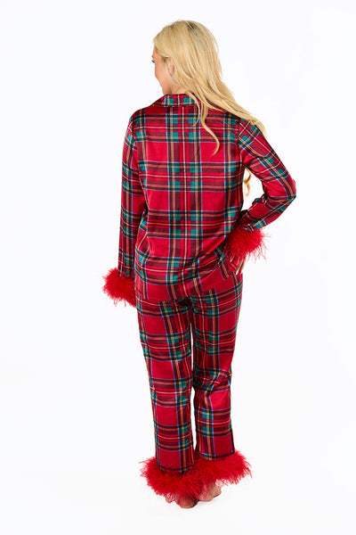 Satin Dreams Holiday Plaid Pjs for Women, Girls & Teens