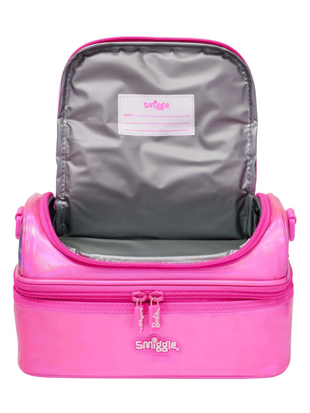 Smiggle Hot Pink Barbie Double Decker Lunchbag