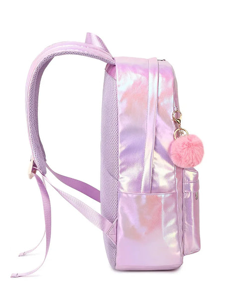 So Shiny Smooth Iridescent Backpack Set