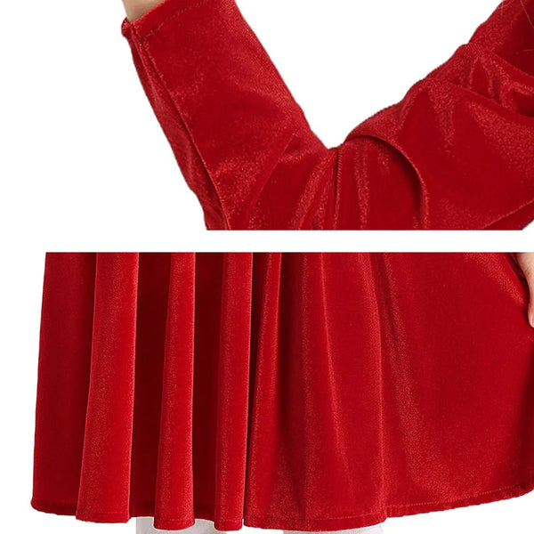 Amberlee Ruffled Velvet Dress for Girls