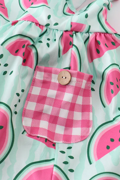 The Wendy Watermelon Dress with Pockets