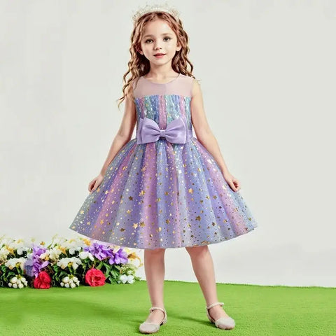 Amaryllis Rainbow & Stars Sparkly Special Occasion Dress