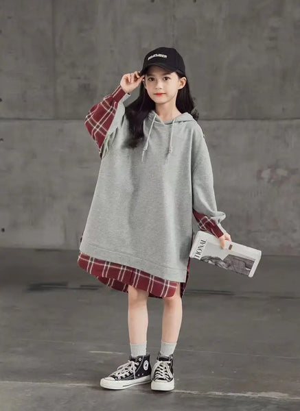 The Plaid Hoodie Dress for Girls & Tweens