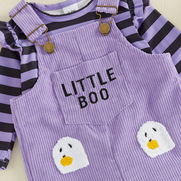Happy Little Boo 3-Piece Outfit Set for Baby & Toddler Girls