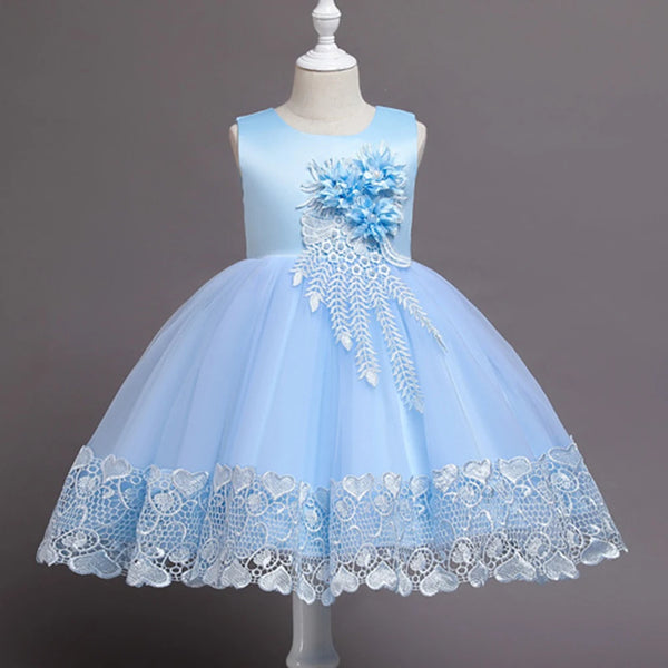 Daphne Floral Lacy Fancy Dress for Girls