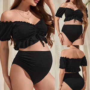 Ariel Eyelet Maternity Bikini Swimsuit