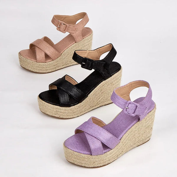 Piama Cross-Top Wedge