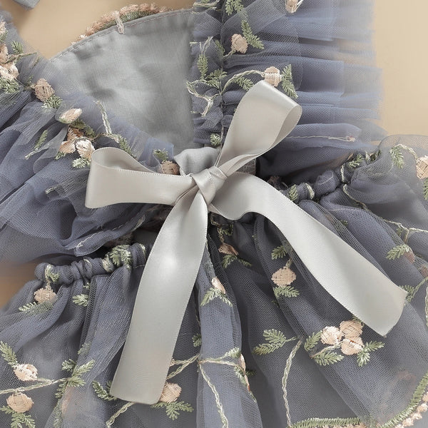 Nadine Princess Romper Dress with Matching Headband