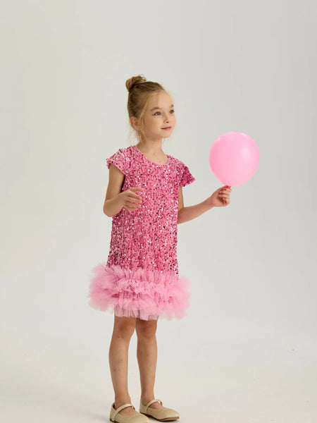 Cristabella Sequin Party Dress for Toddler & Little Girls