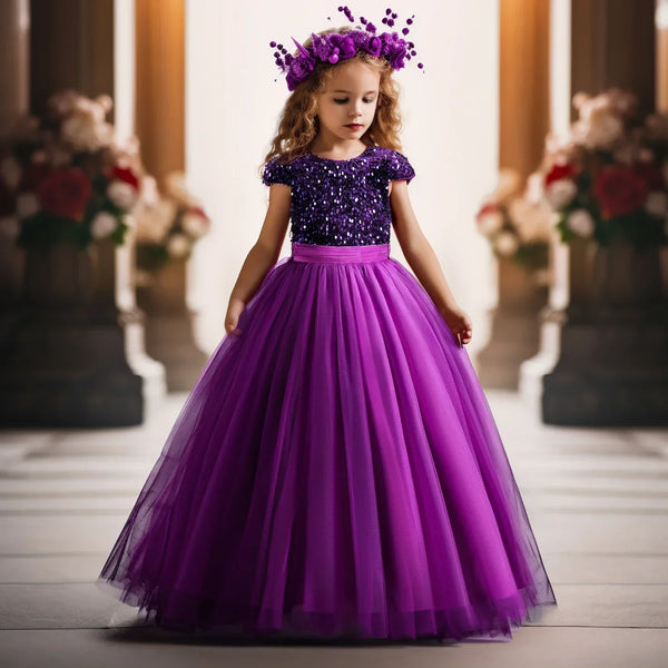 Dominique Gorgeous Sequin Tulle Ballgown Special Occasion Dress for Girls