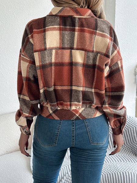 Britt Plaid Cropped Shacket