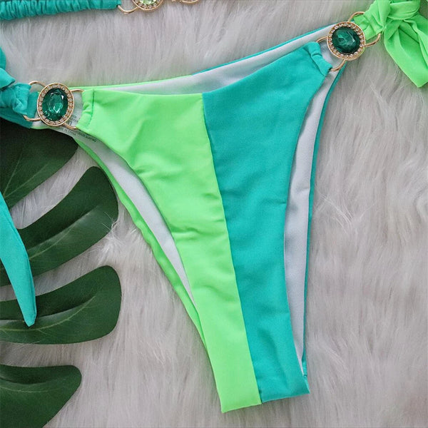 Jewel Girl Halter Side Tie Bikini for Women-More Colors!