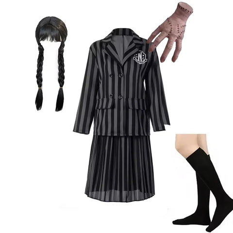 Wednesday Addams Nevermore Uniform Costume for Girls & Teens