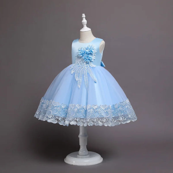 Daphne Floral Lacy Fancy Dress for Girls