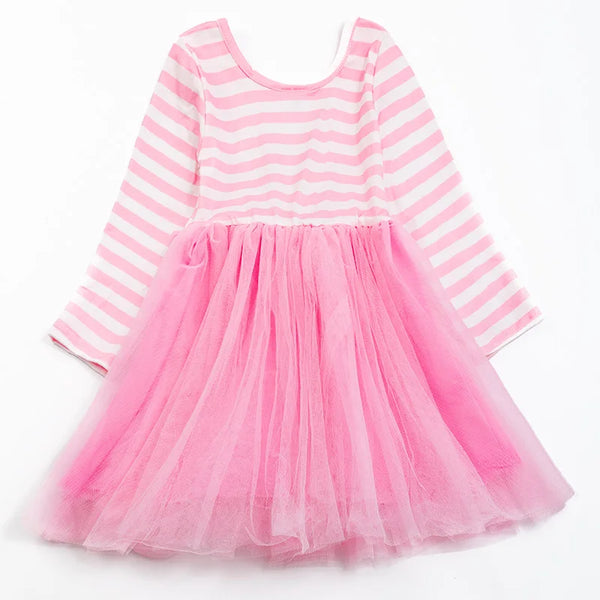 Love Striped Tulle Party Dress