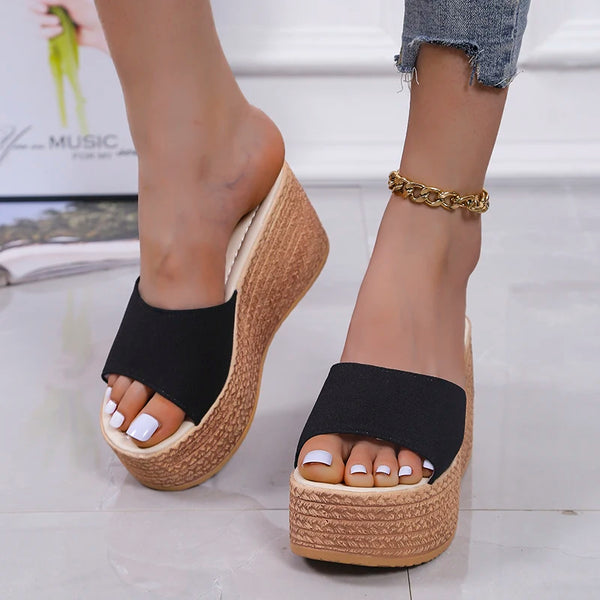 Slip Me On Platform Slide Wedges for Women & Teens