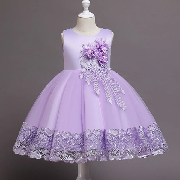 Daphne Floral Lacy Fancy Dress for Girls