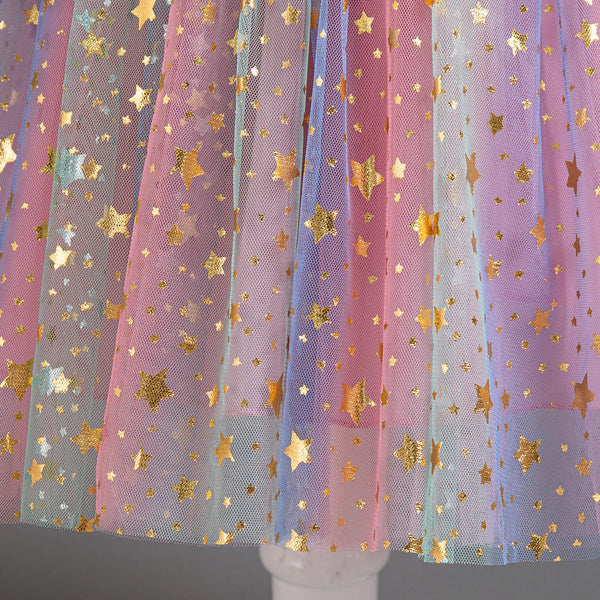 Amaryllis Rainbow & Stars Sparkly Special Occasion Dress