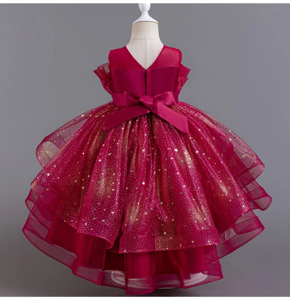 Hermione High Low Sparkle Special Occasion Dress for Girls