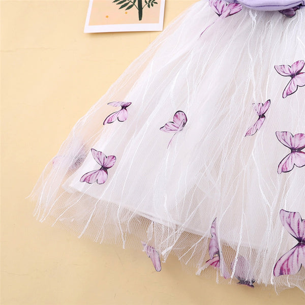 The Alexandra Flutter-Sleeve Butterfly Dress