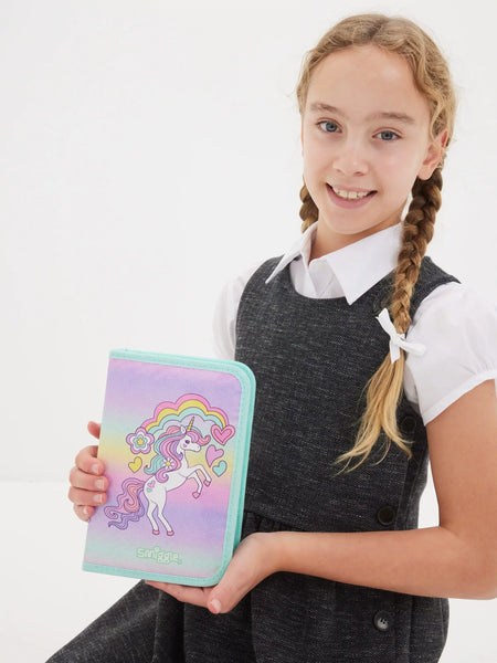 Smiggle® Pastel Unicorn Sparkly Extra Large Capacity Backpack & Accessories