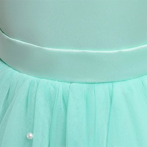 The V-Back Pearl Fancy Special Occasion Dress for Baby & Little Girls