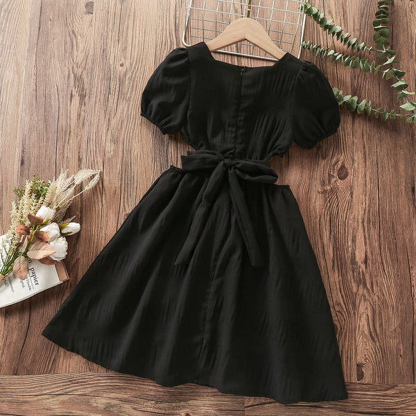 The Avren Cut-Out Dress in Black