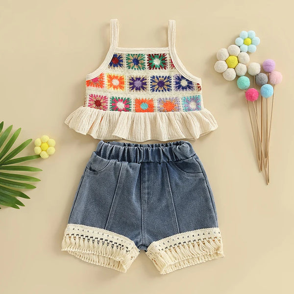 Flower Child Adorable Short Set for Babies, Toddlers, & Little Girls