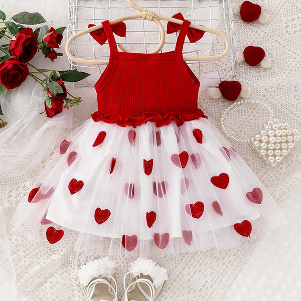 Lucy Lovely Hearts Spaghetti Strap Dress for Baby & Toddler Girls