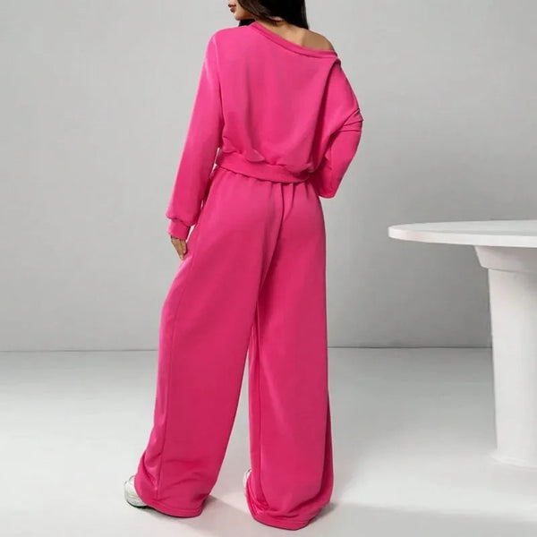 Rosa Pink Off-The-Shoulder Lounge Set for Women