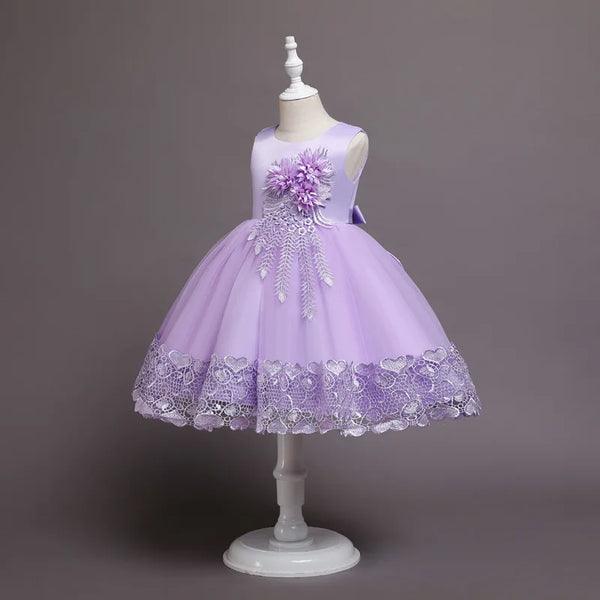 Daphne Floral Lacy Fancy Dress for Girls