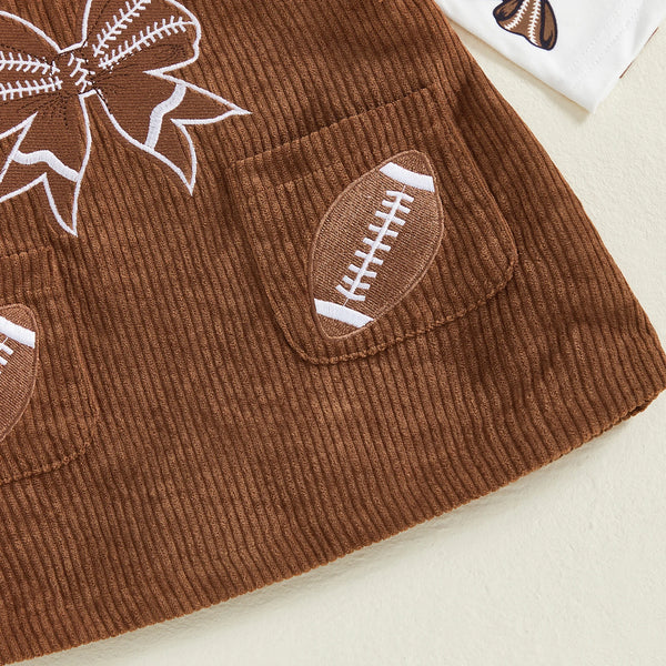 Game Day Football Cutie 3-Piece Outfit for Baby & Toddler Girls