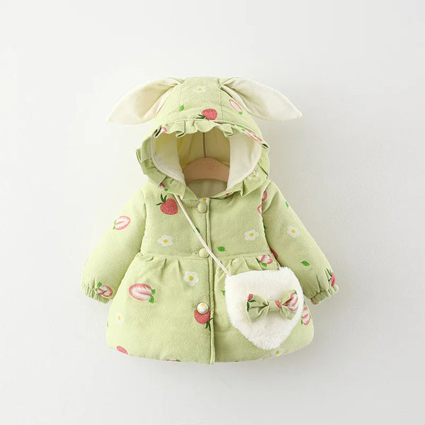 Snuggle Bunny Soft Jacket & Purse Set for Baby & Toddler Girls