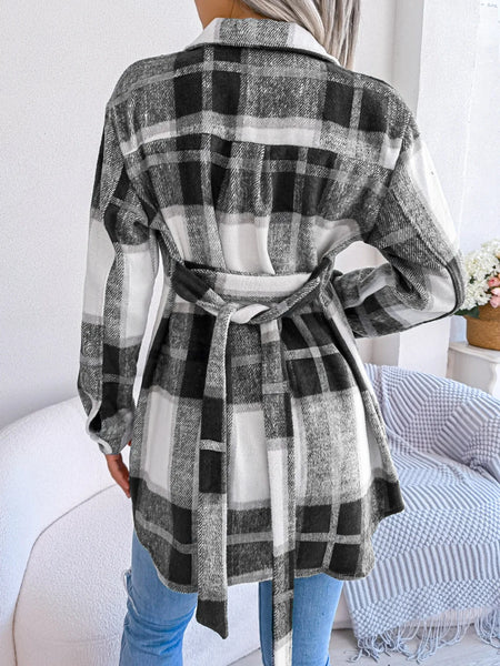 Julissa Plaid Wrap-Shacket