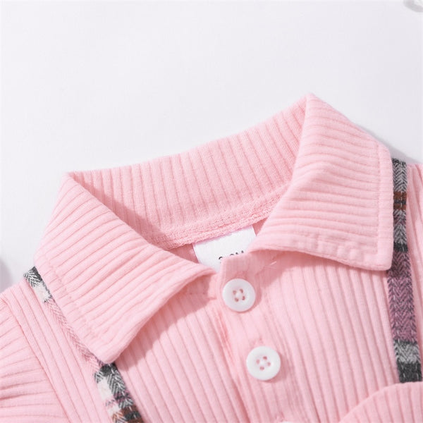 Pink Plaid Dress Outfit for Baby Girl