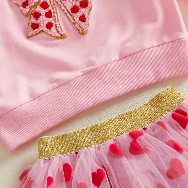 Be Mine Top + Tutu Heart Outfit for Baby & Toddler Girls