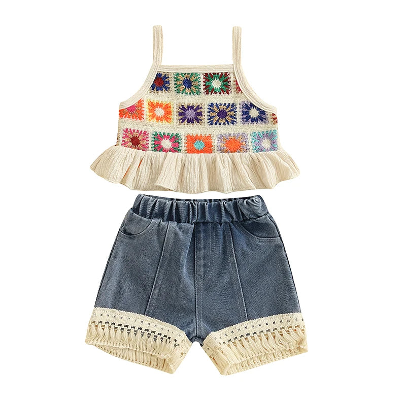 Flower Child Adorable Short Set for Babies, Toddlers, & Little Girls