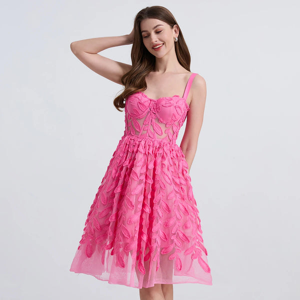 Lacy Vineyard Spaghetti Strap Sweetheart Special Occasion Dress